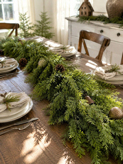 artificial cypress Christmas garland - photo 8