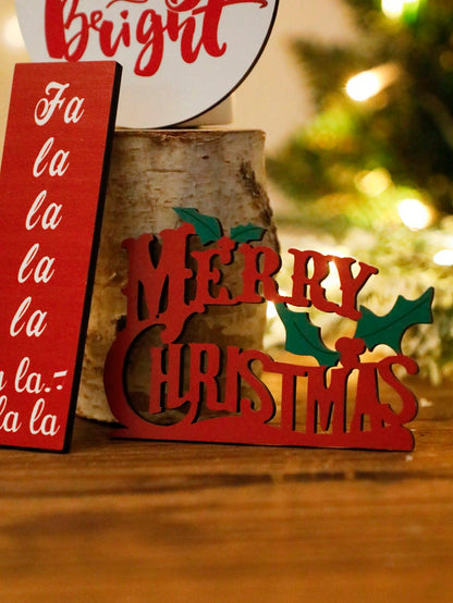 red truck Christmas tabletop sign - photo 6