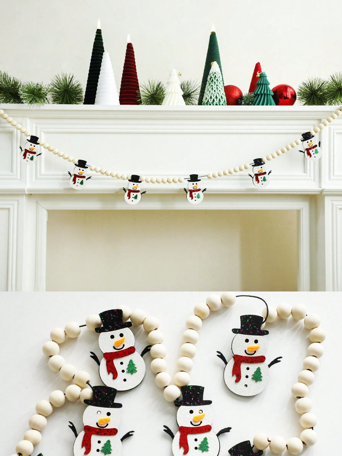 felt snowman garland - photo 7