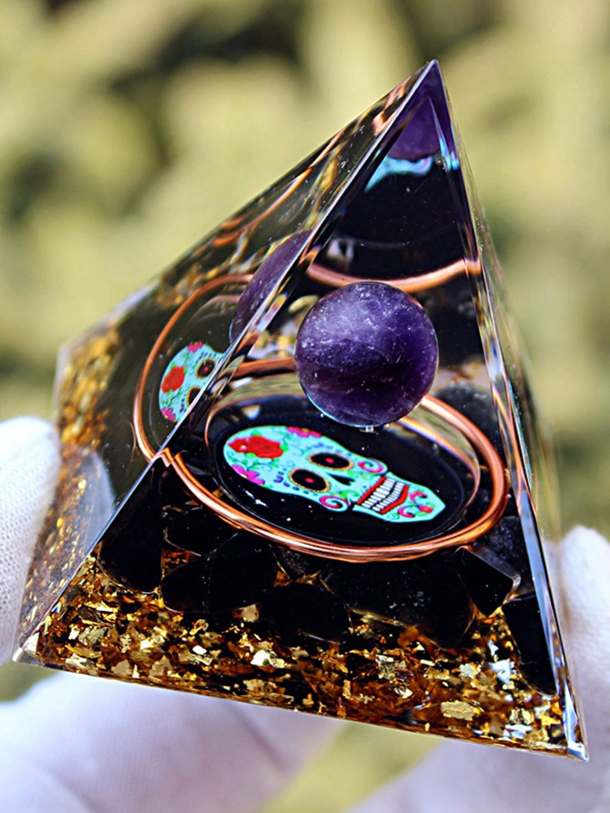 sugar skull pyramid decor - photo 7