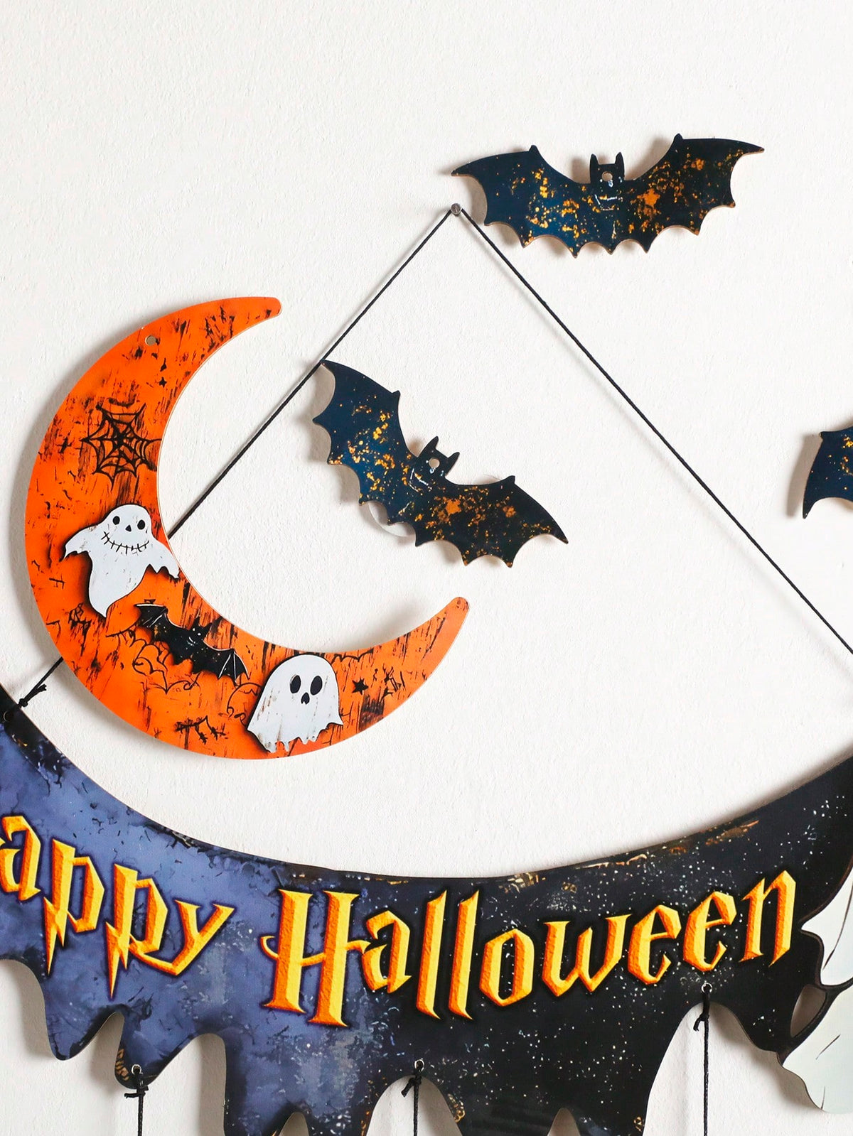 Halloween moon ghost door hanging set - photo 7