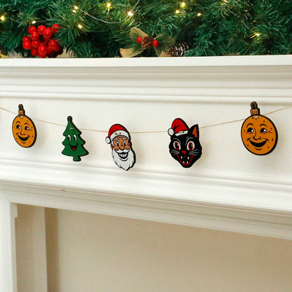 black cat Christmas garland - photo 7