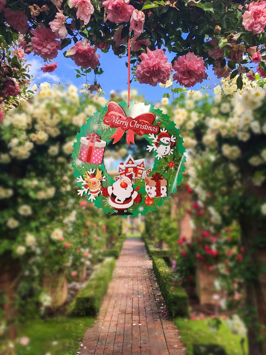 Merry Christmas wreath hanging sign - photo 7