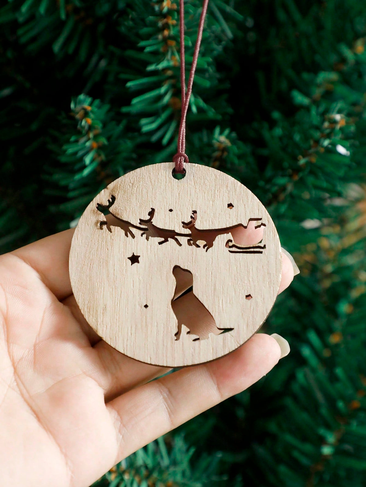 dog Santa sleigh ornament - photo 8