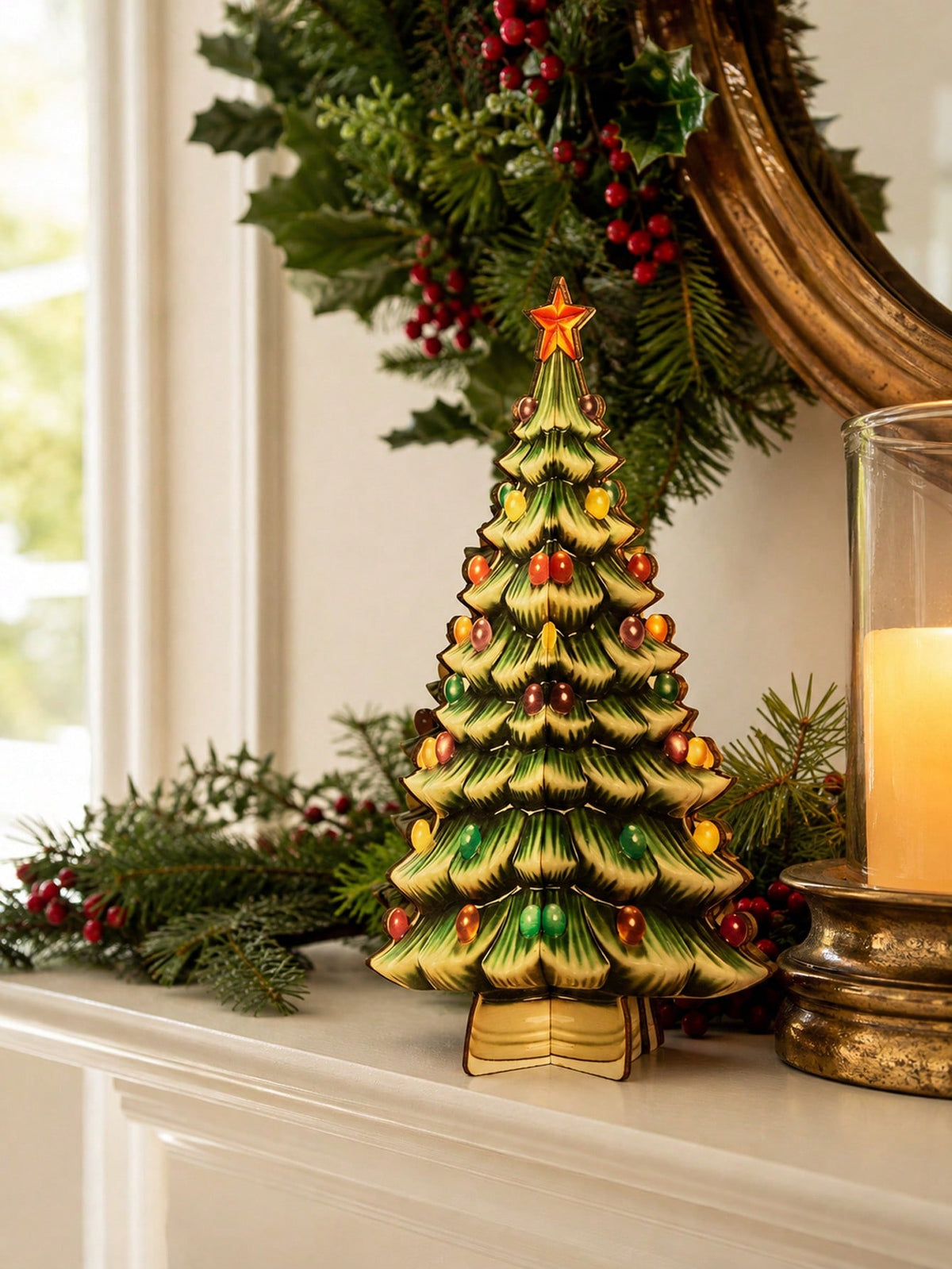 vintage ceramic look Christmas tree - photo 9