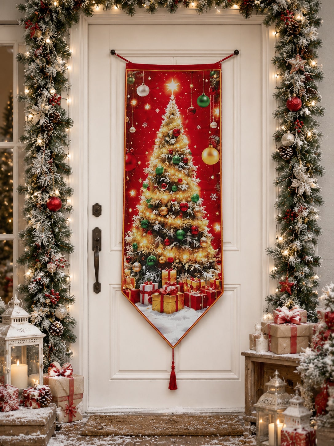 Christmas tree print door banner - photo 9