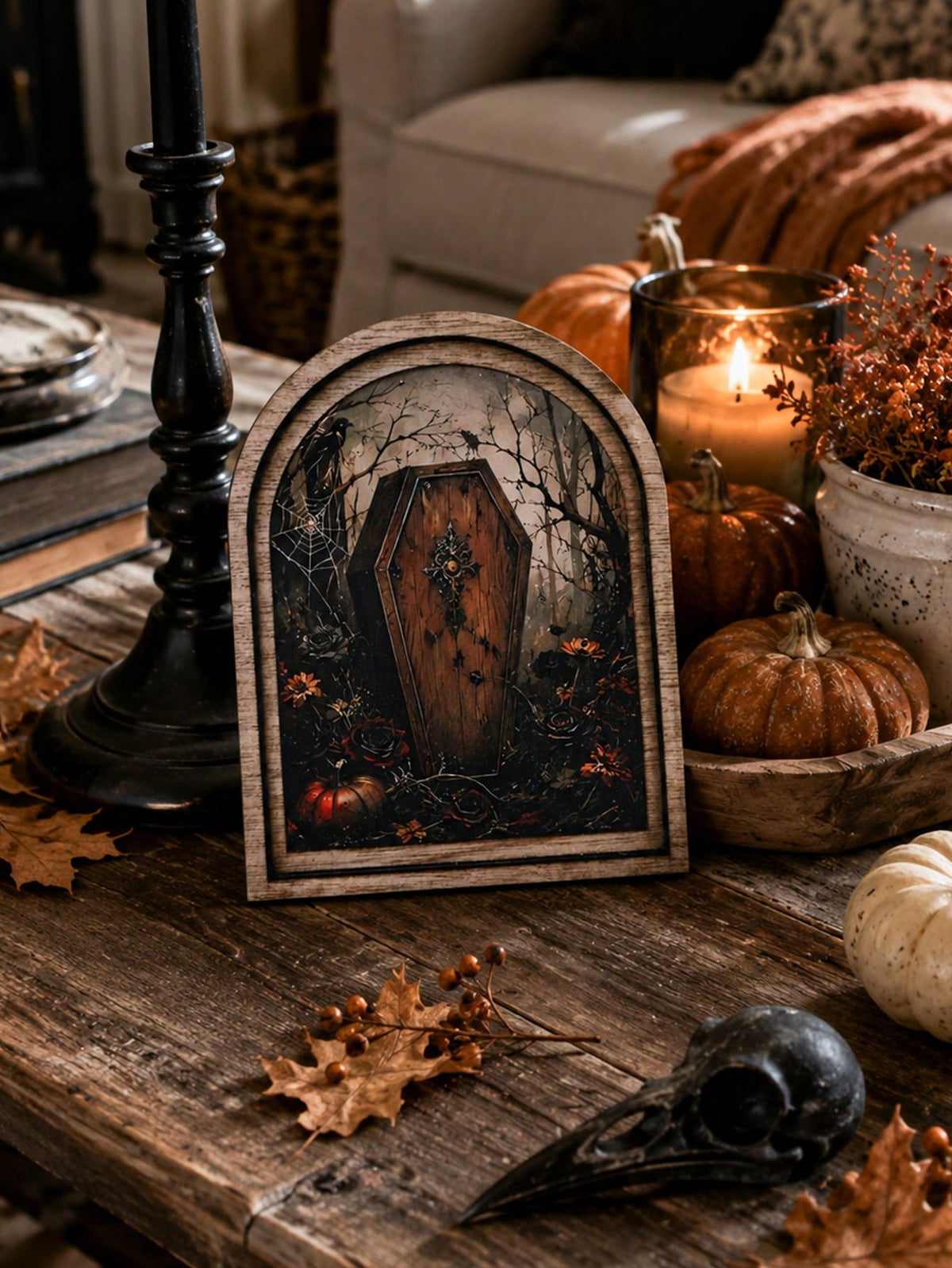 gothic coffin raven arch sign - photo 9