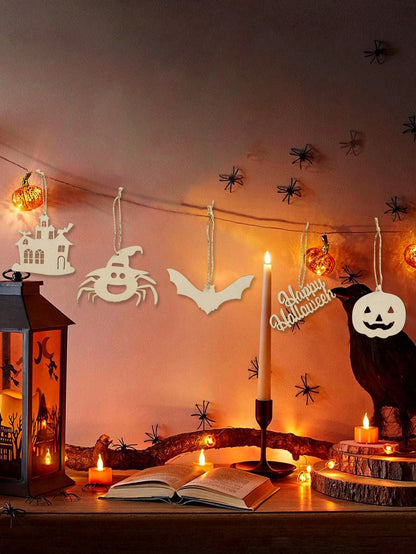 ghost pumpkin Halloween garland cutouts - photo 8