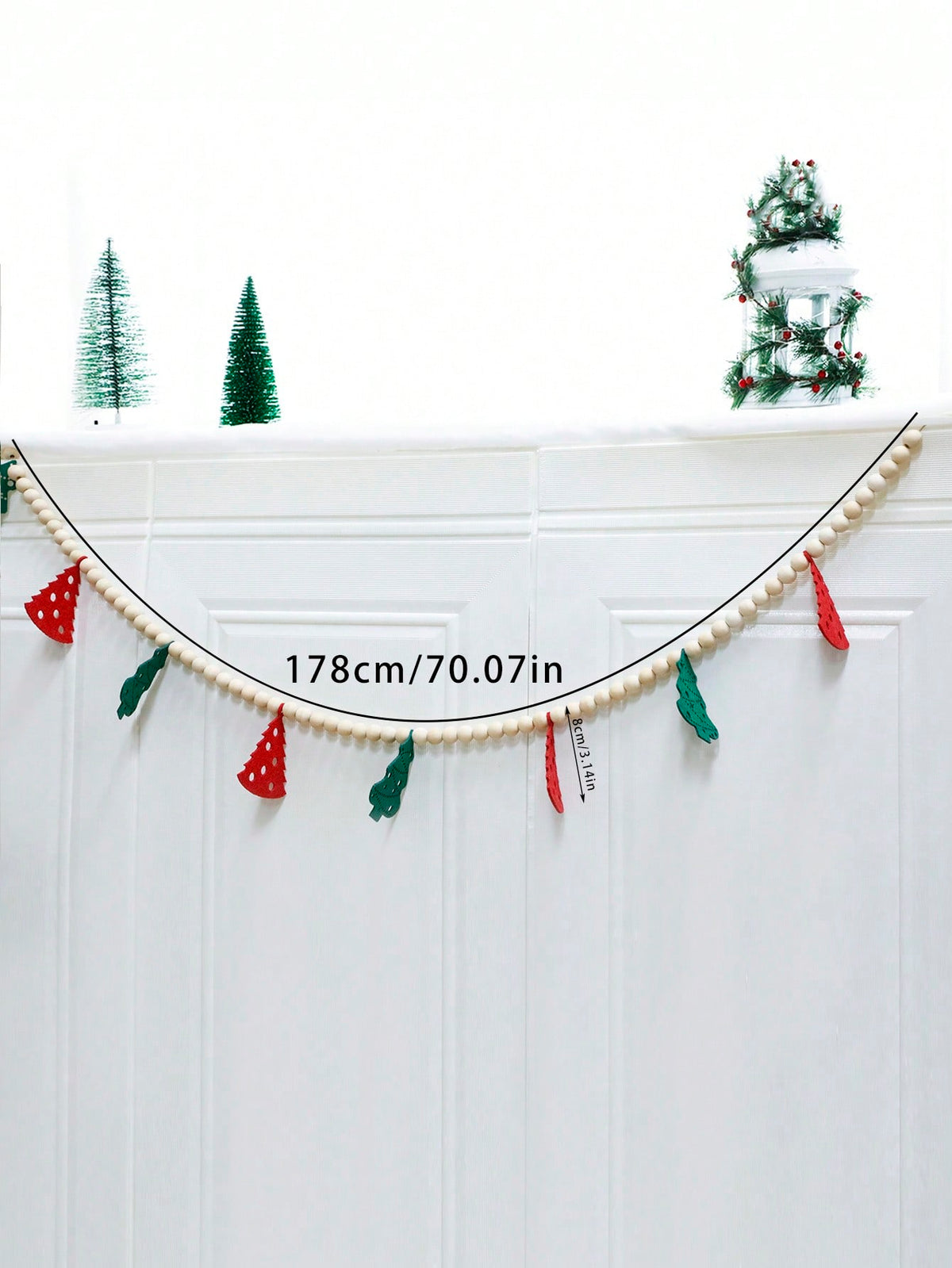 felt Christmas tree bead garland - photo 8