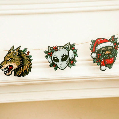 werewolf monster Christmas garland - photo 8