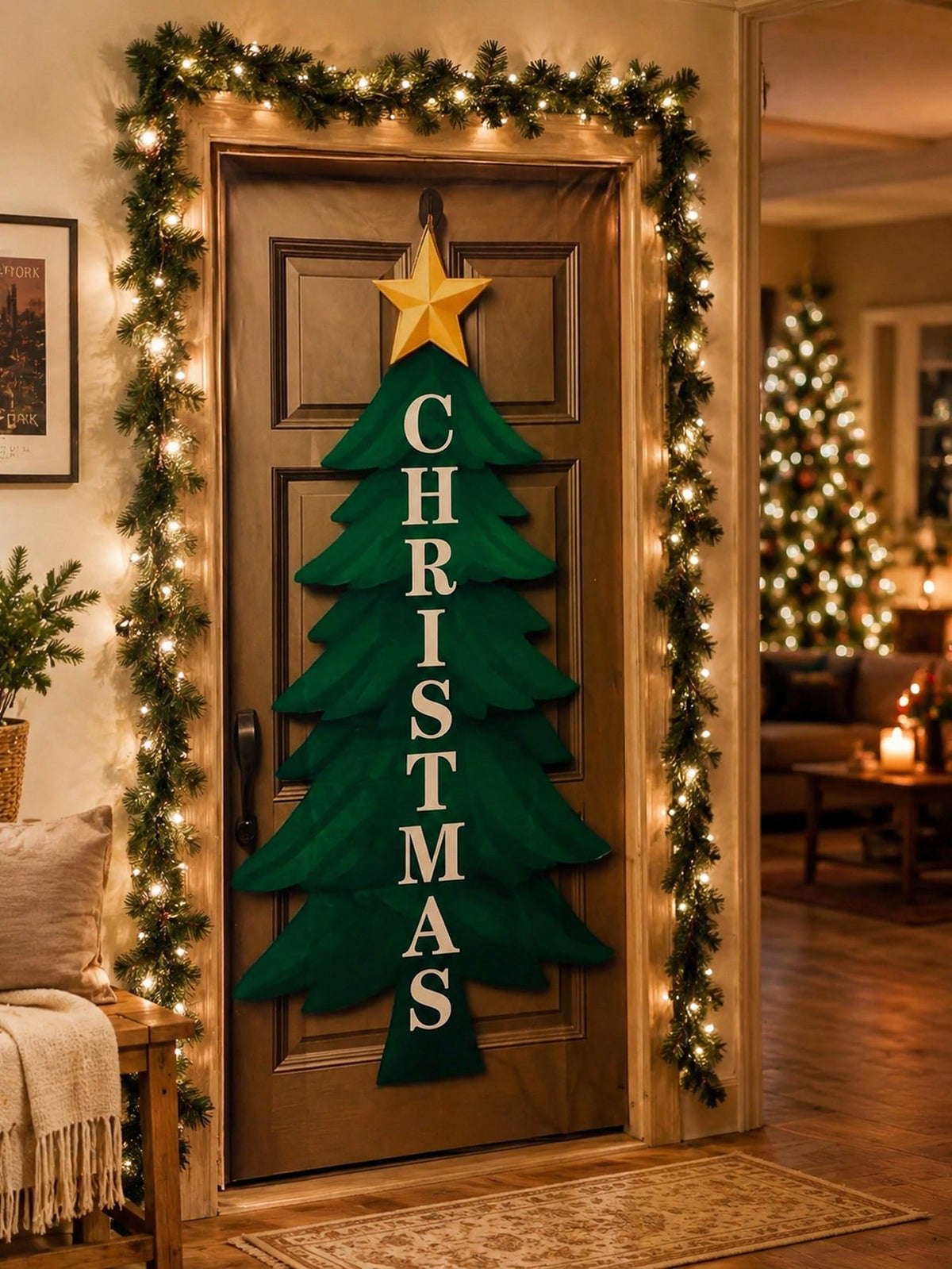 Christmas tree door banner - photo 7