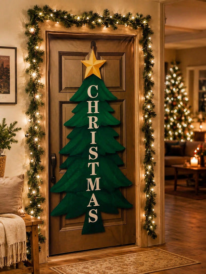 Christmas tree door banner - photo 7
