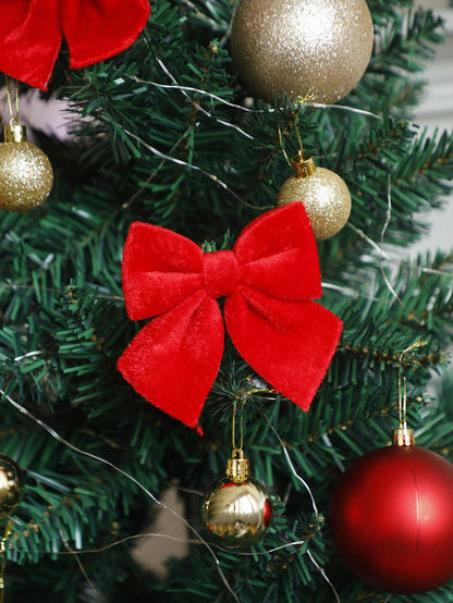red velvet Christmas bow - photo 7
