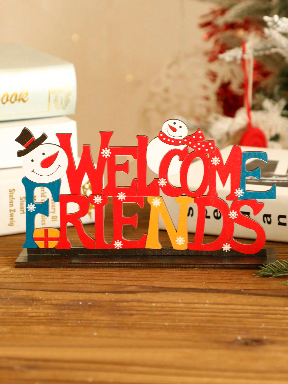 let it snow snowman tabletop sign - photo 8