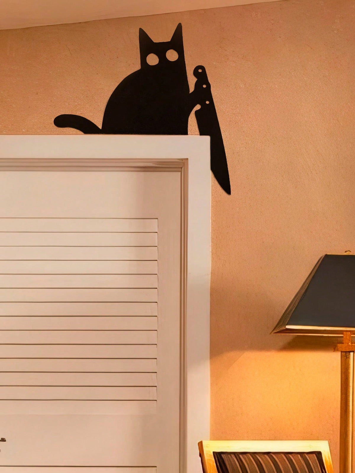 black cat knife door corner decor - photo 7