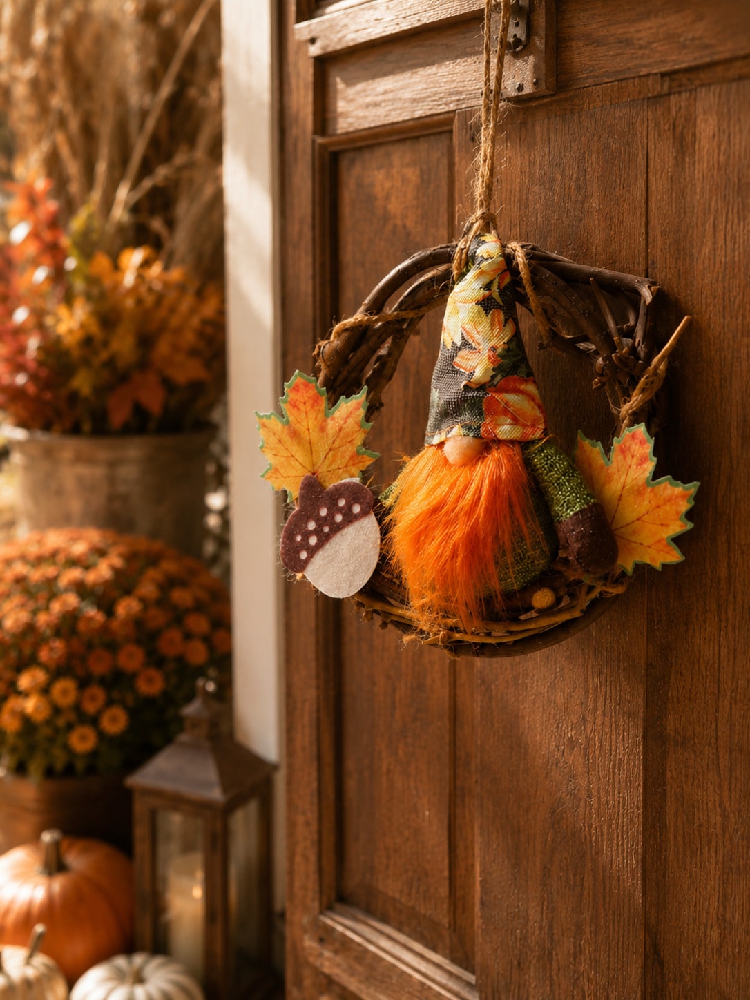 fall gnome mini wreath - photo 9