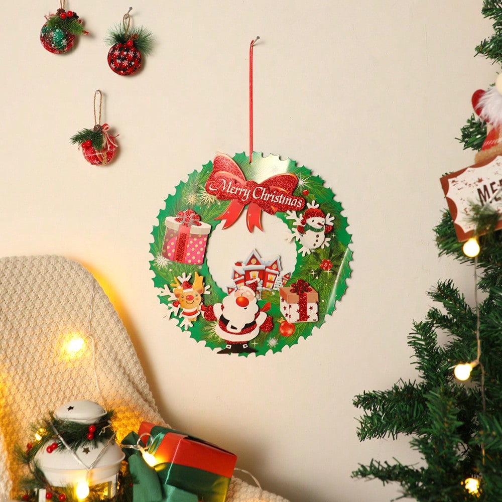 Merry Christmas wreath hanging sign - photo 8