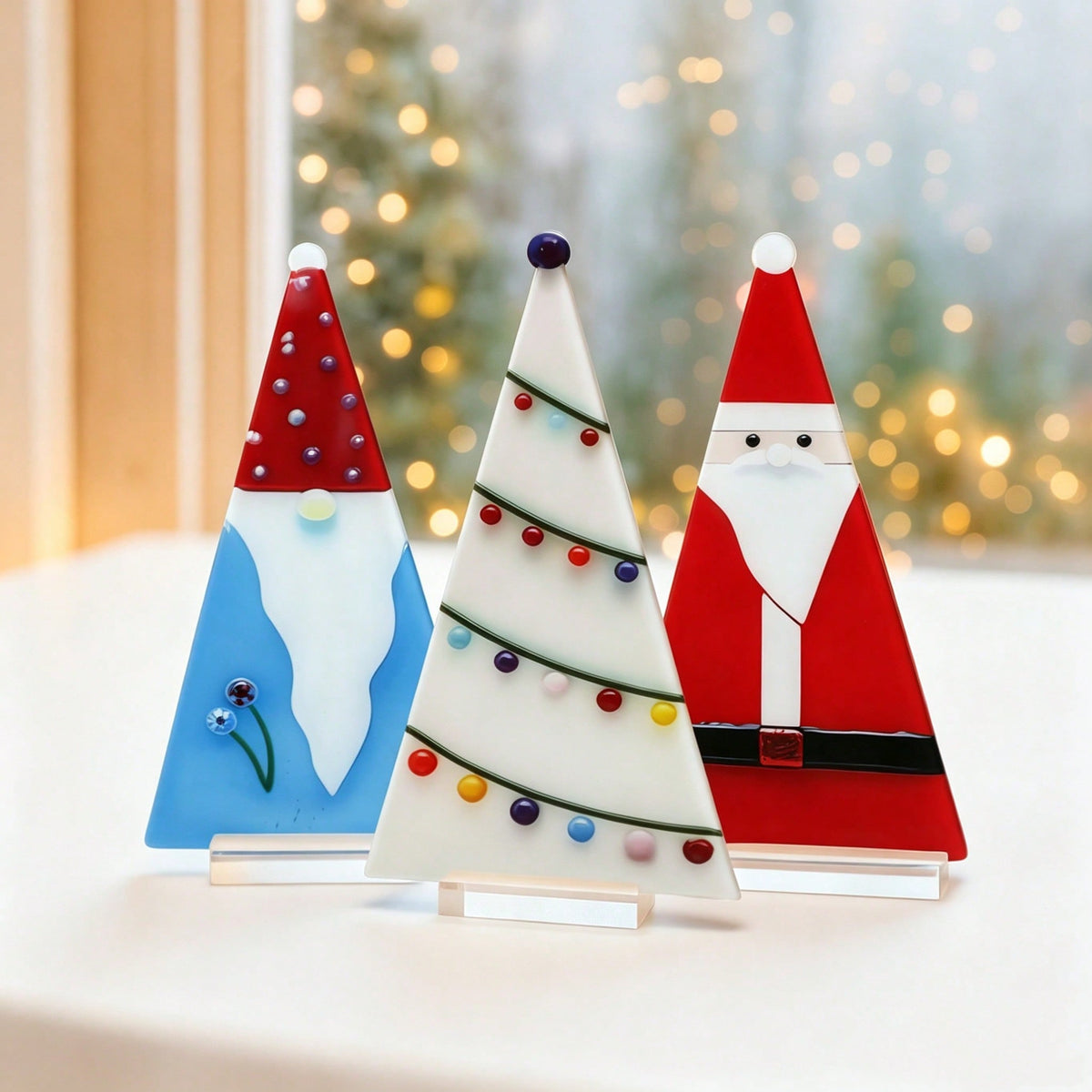 stained glass look Santa tabletop - photo 8