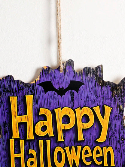 Happy Halloween bat hanging sign - photo 8
