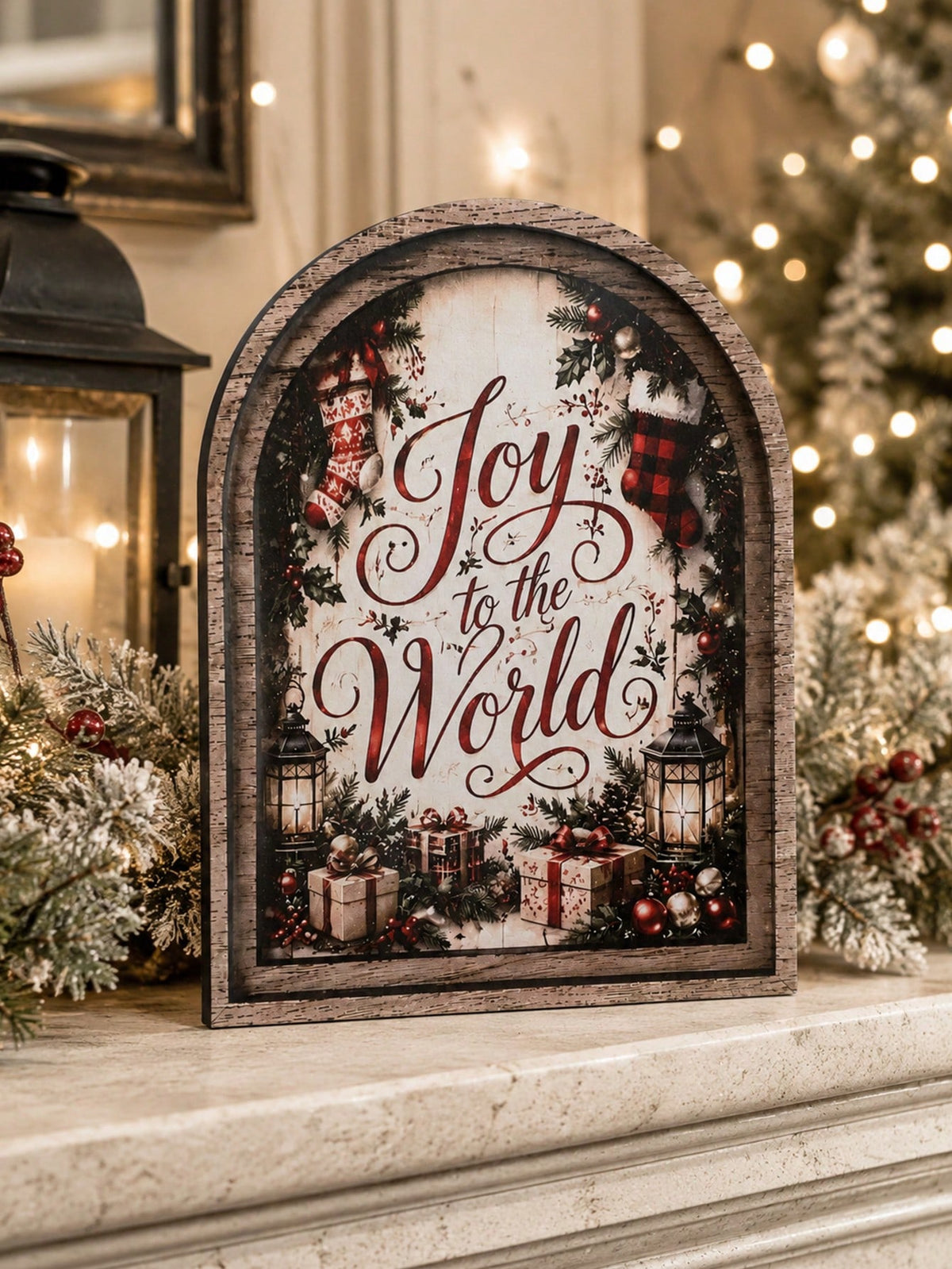 joy to the world arch tabletop sign - photo 9