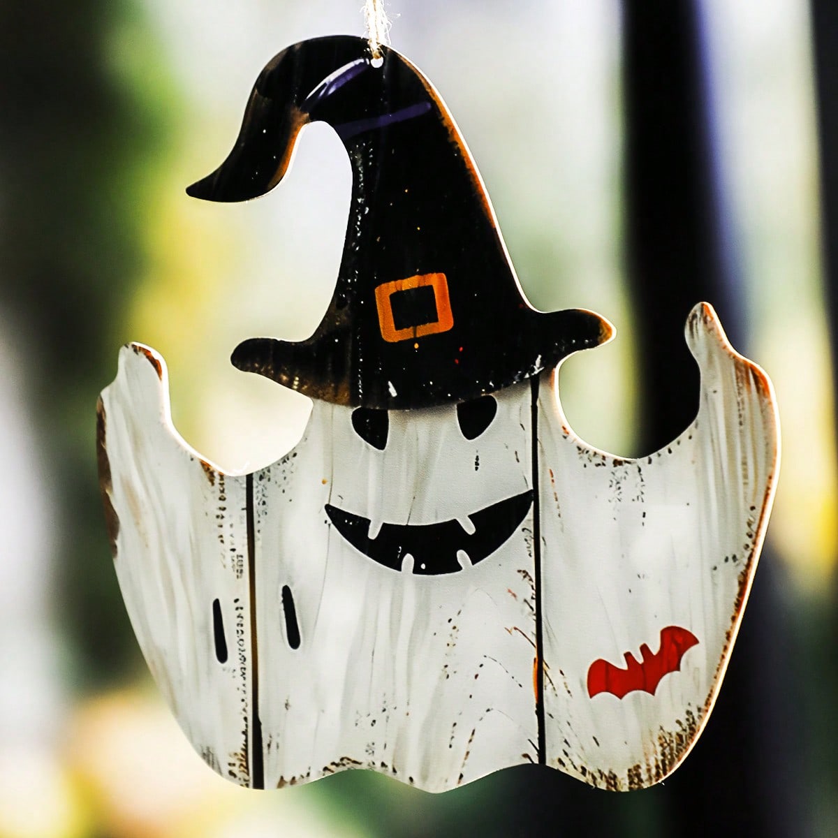 witch hat ghost hanging sign - photo 8