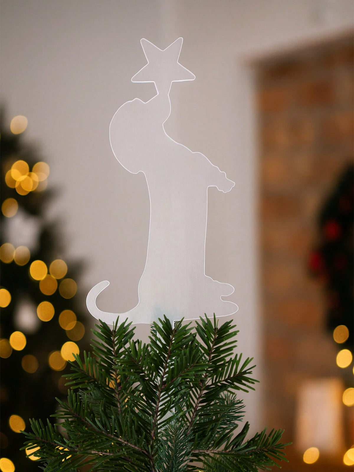 dog silhouette star tree topper - photo 8
