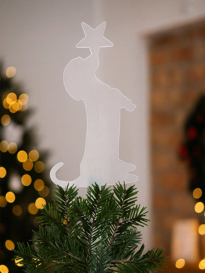 dog silhouette star tree topper - photo 8