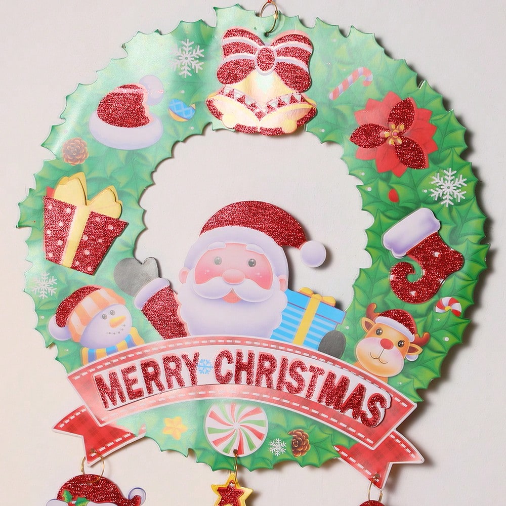 Santa wreath door hanger - photo 7