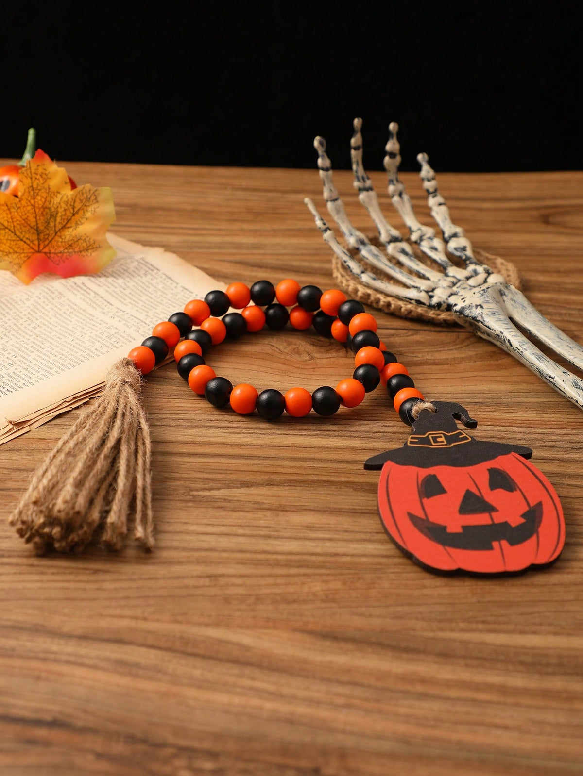 jack-o-lantern beaded garland - photo 7
