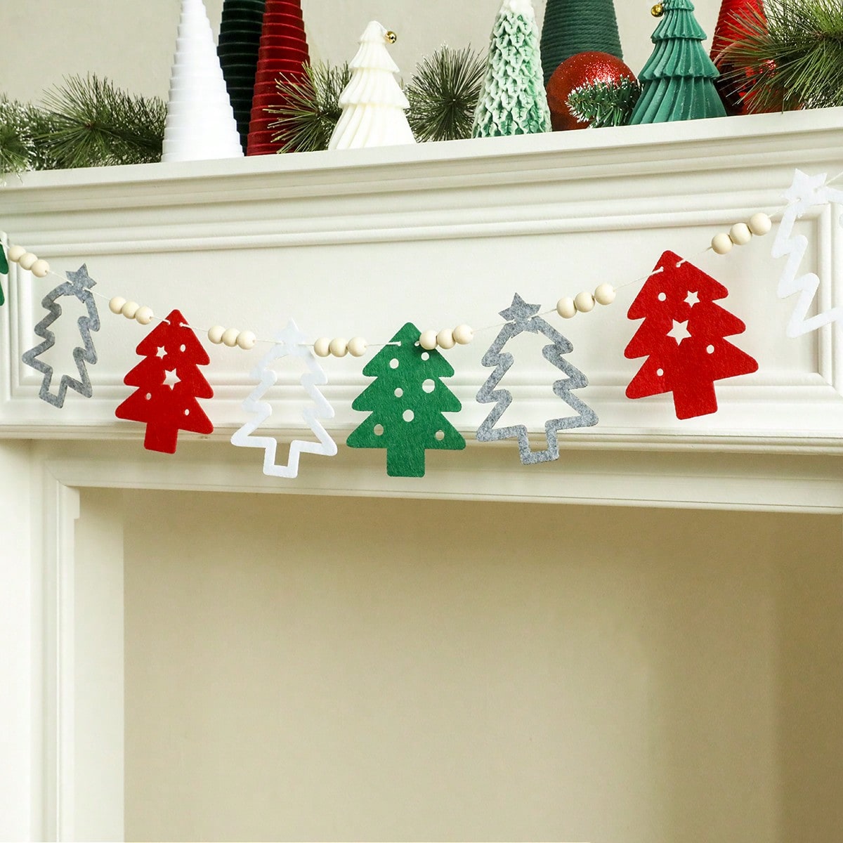 felt Christmas tree garland - photo 8