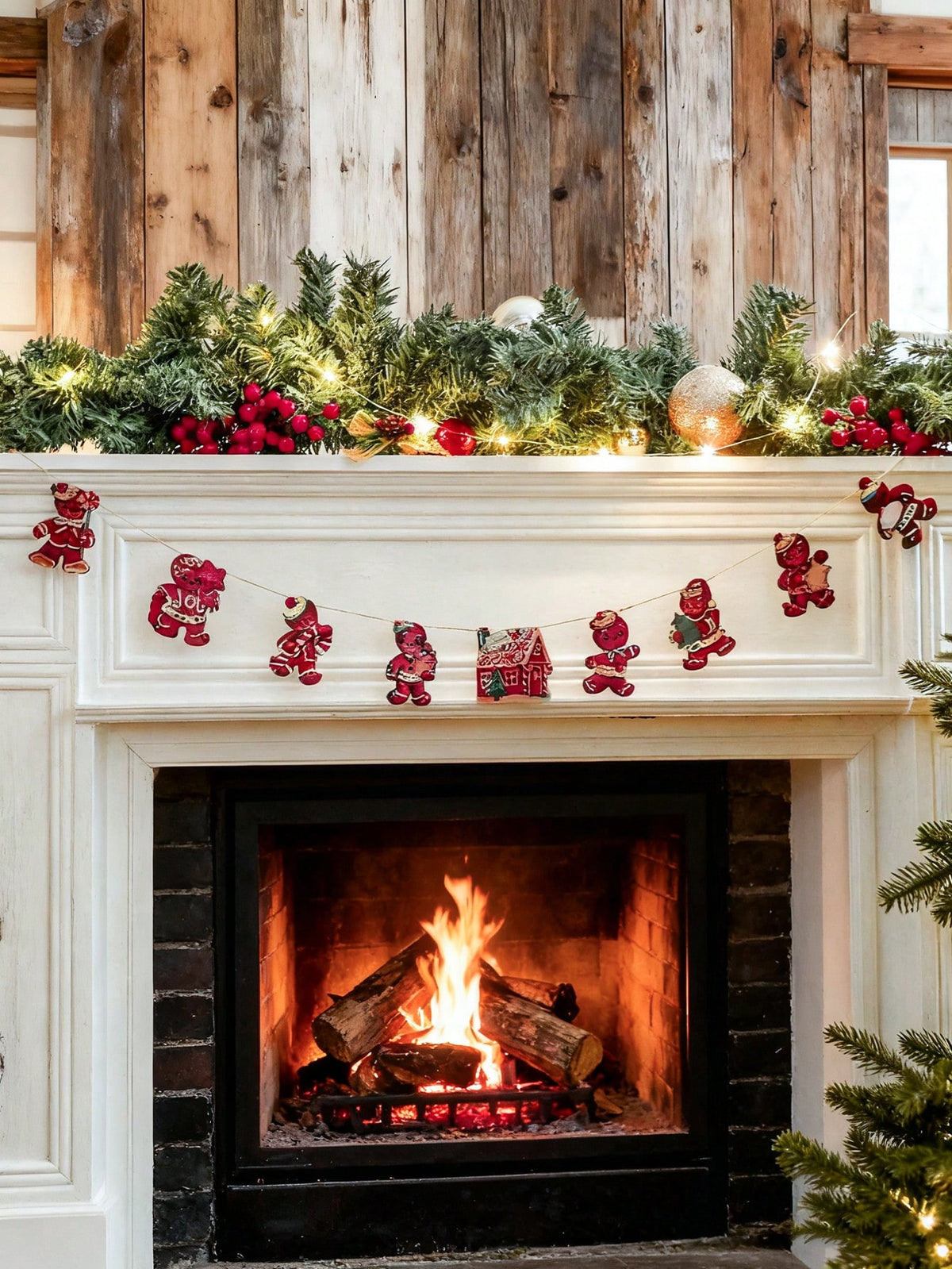 pink gingerbread house garland - photo 8