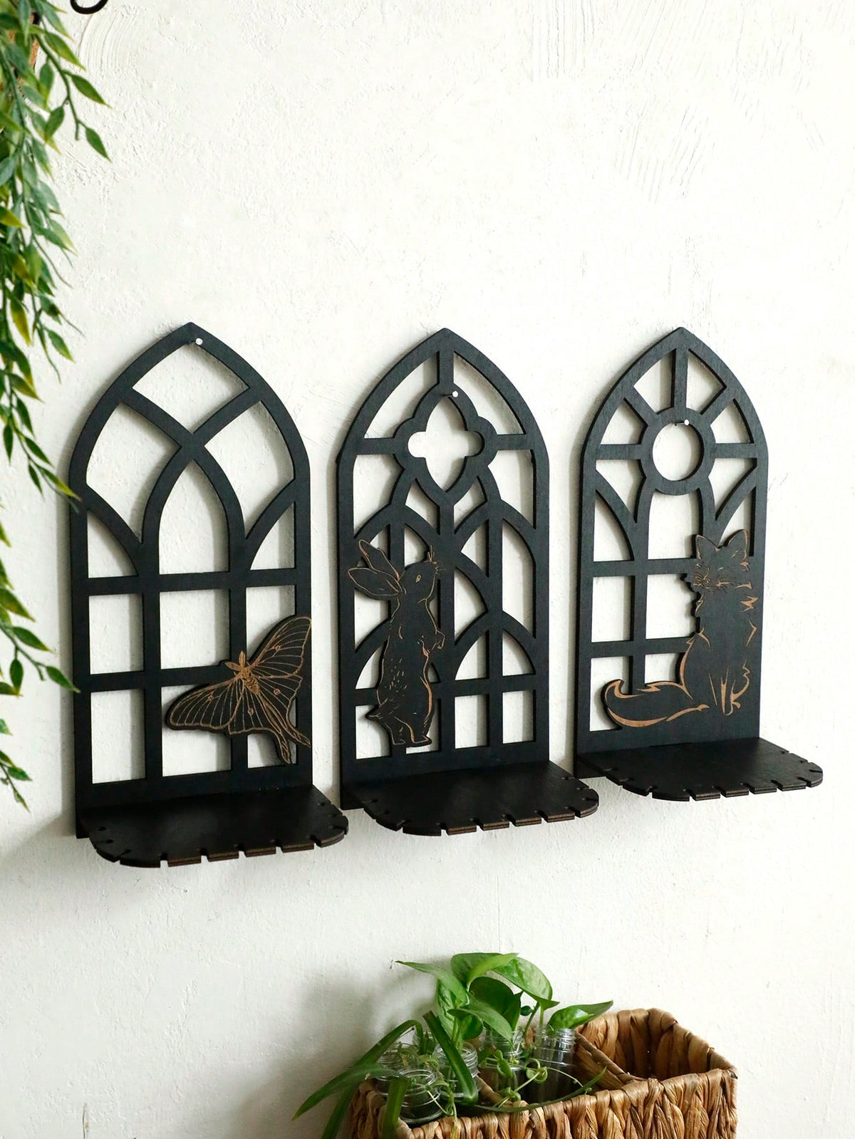 gothic window crystal wall shelf - photo 8