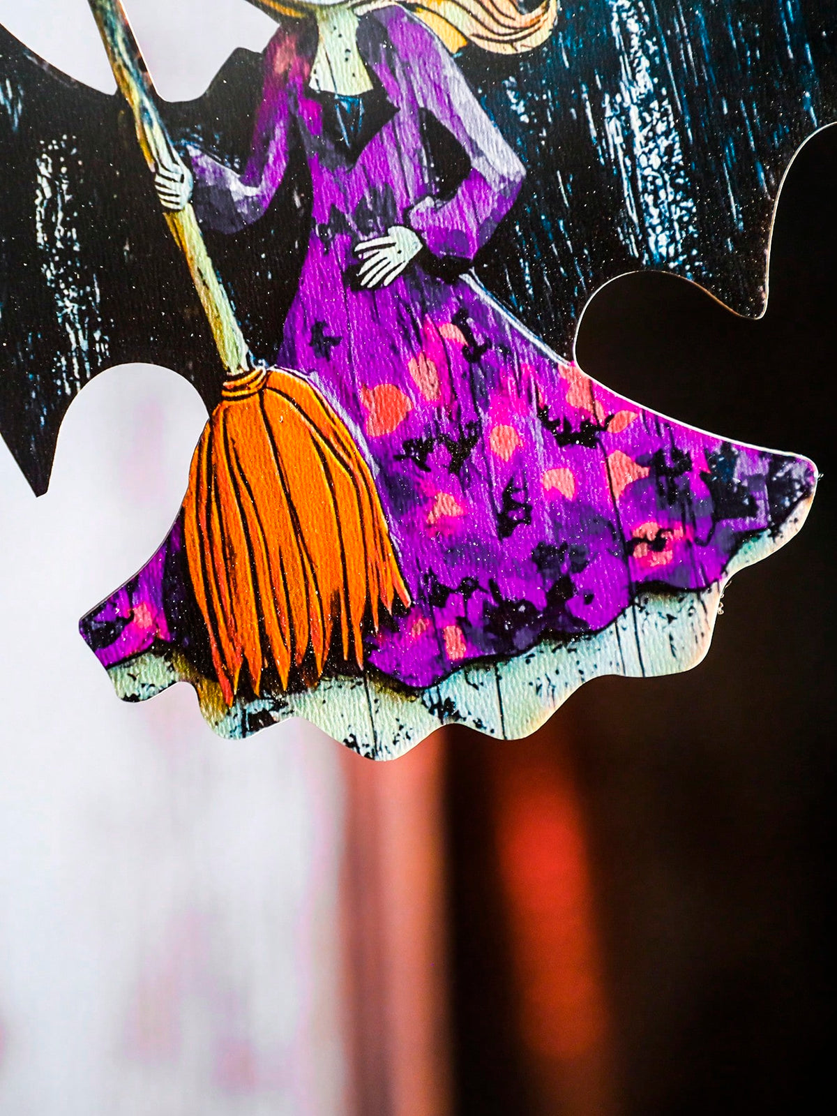 witch on broom hanging decor - photo 9