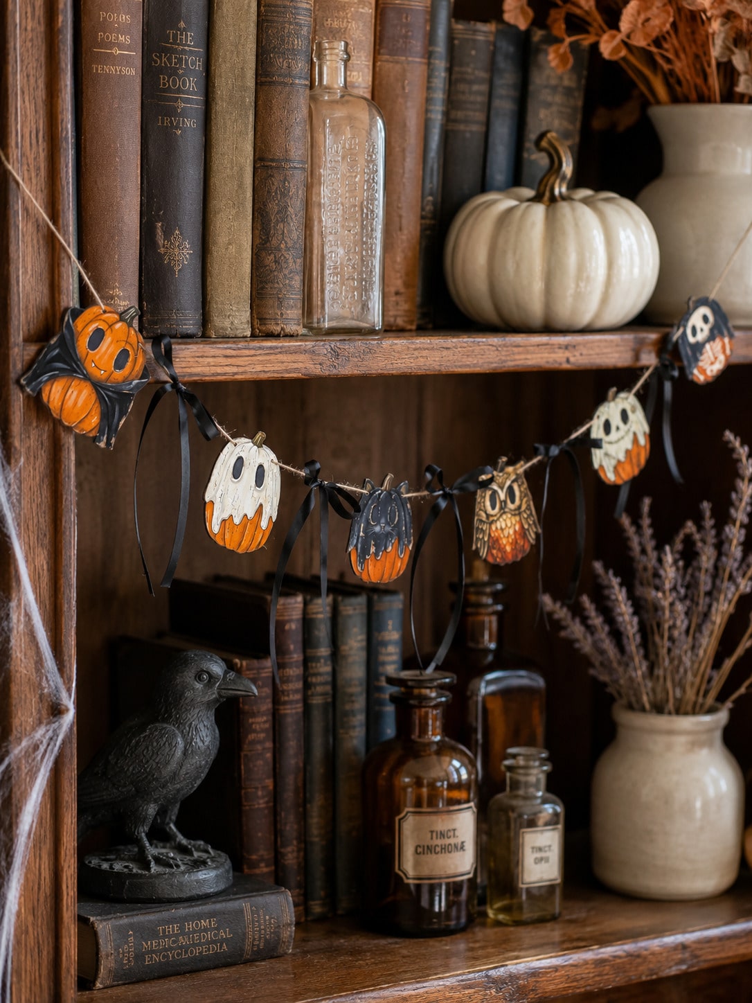 ghost owl skull Halloween garland - photo 8