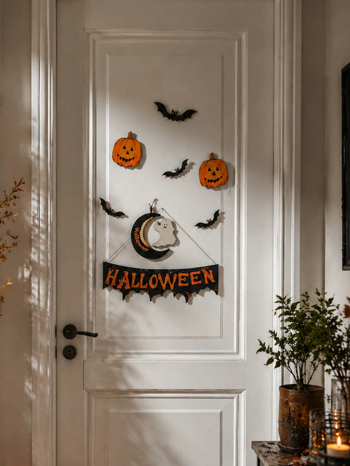 Happy Halloween banner pumpkin bat set - photo 8