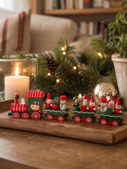 Christmas train elf snowman decor - photo 8