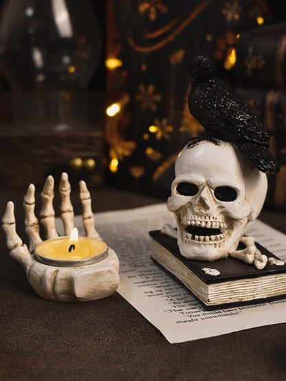 gothic skull skeleton figurines - photo 8
