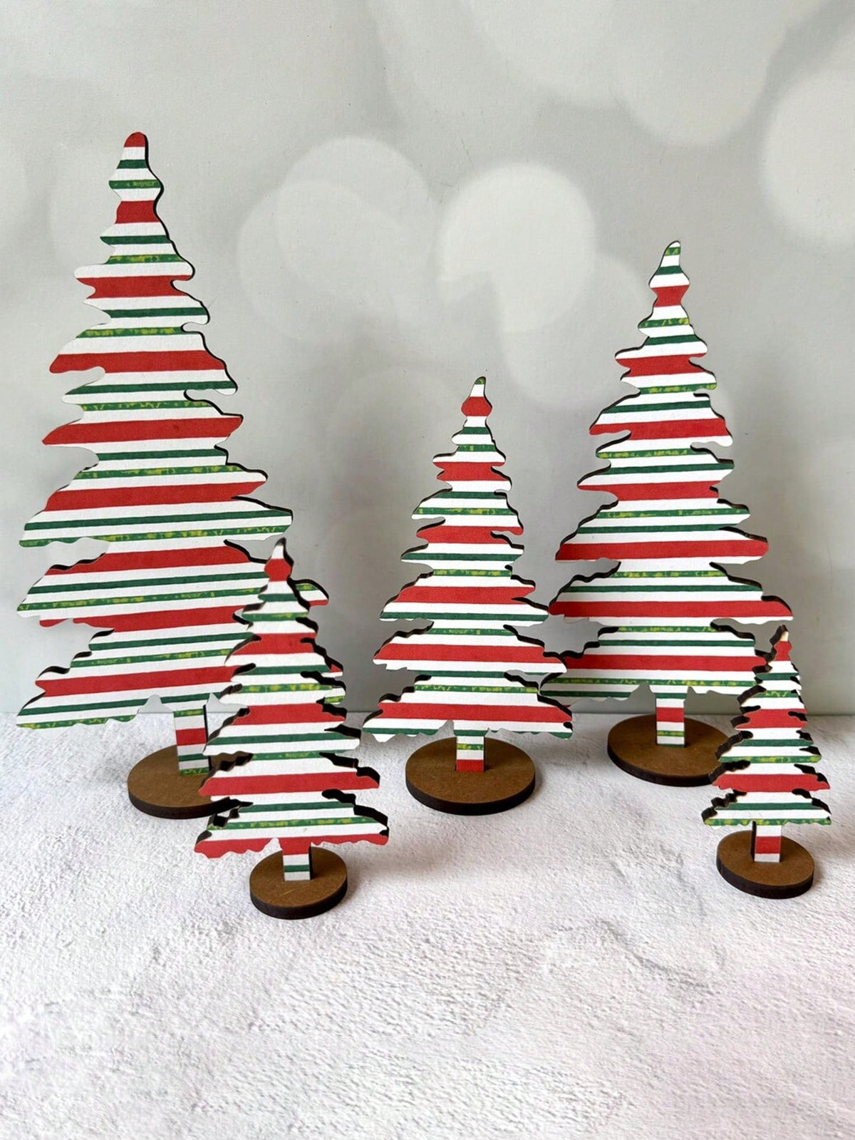 patterned Christmas tree tabletop decor - Red Plaid photo 7