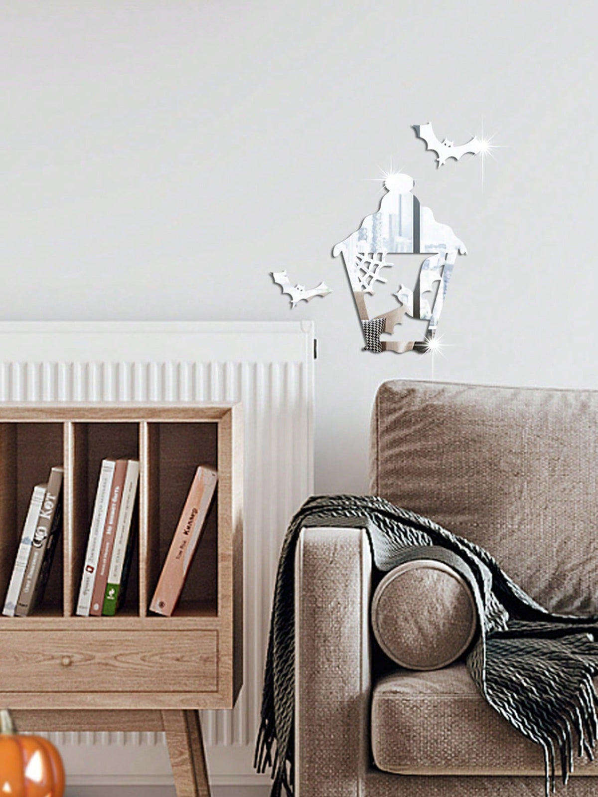reflective lantern bat wall sticker - photo 8