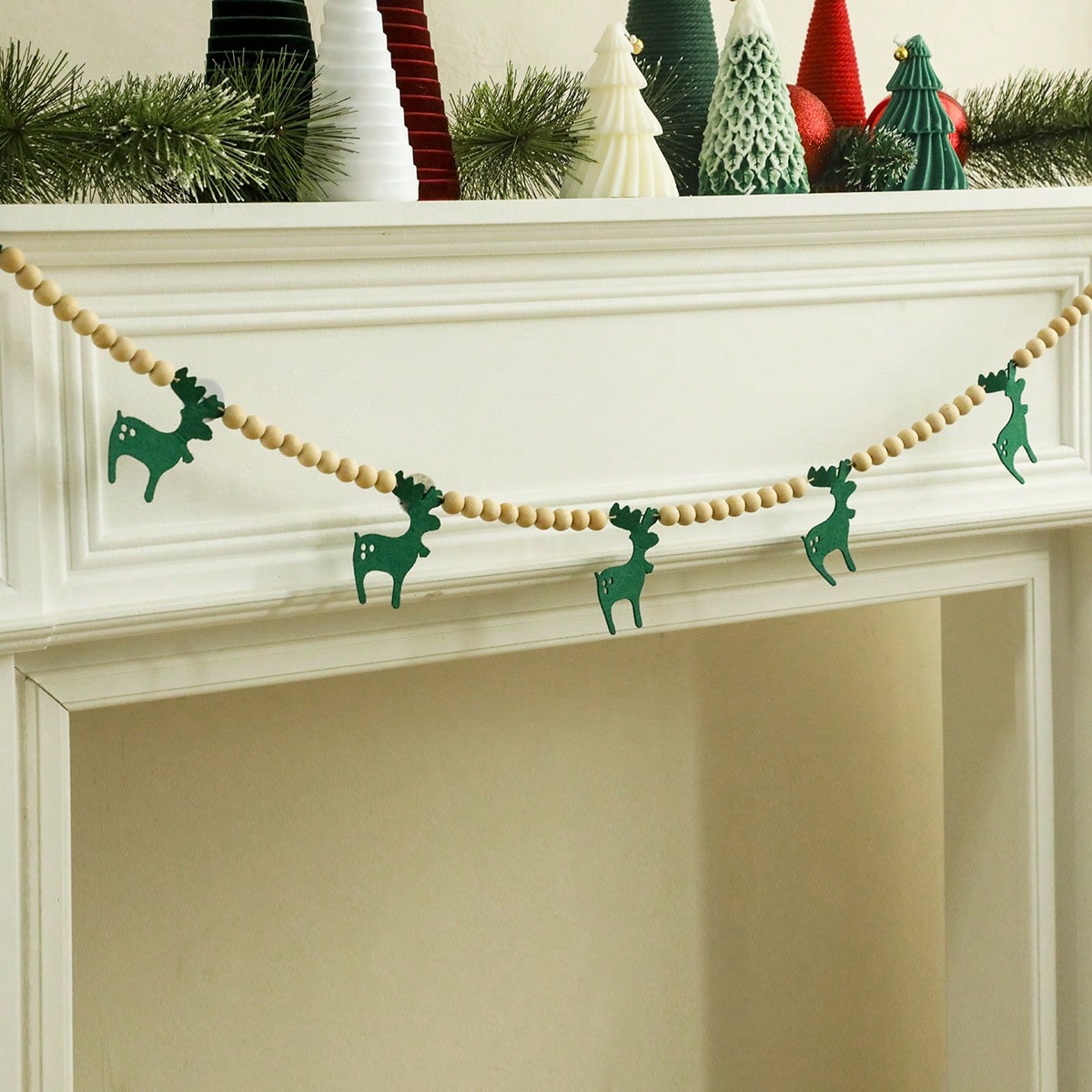 felt reindeer bead garland - photo 8