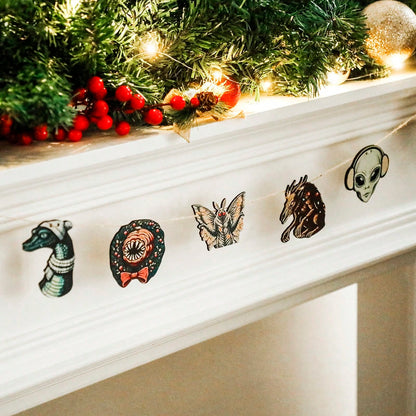 creepy monster Christmas garland - photo 8