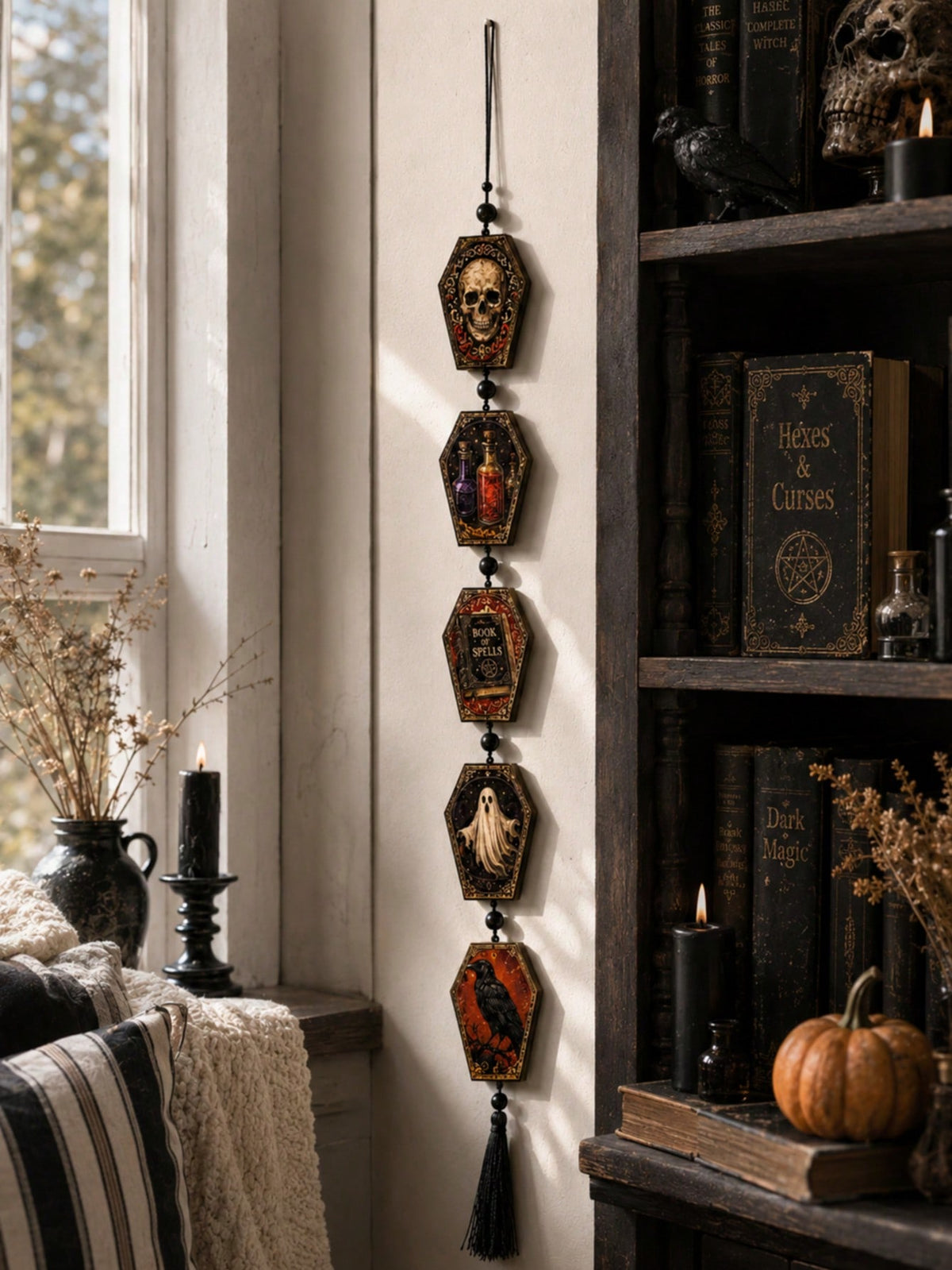 gothic skull coffin hanging decor - photo 8