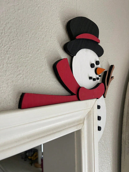 snowman door frame corner decor - photo 9
