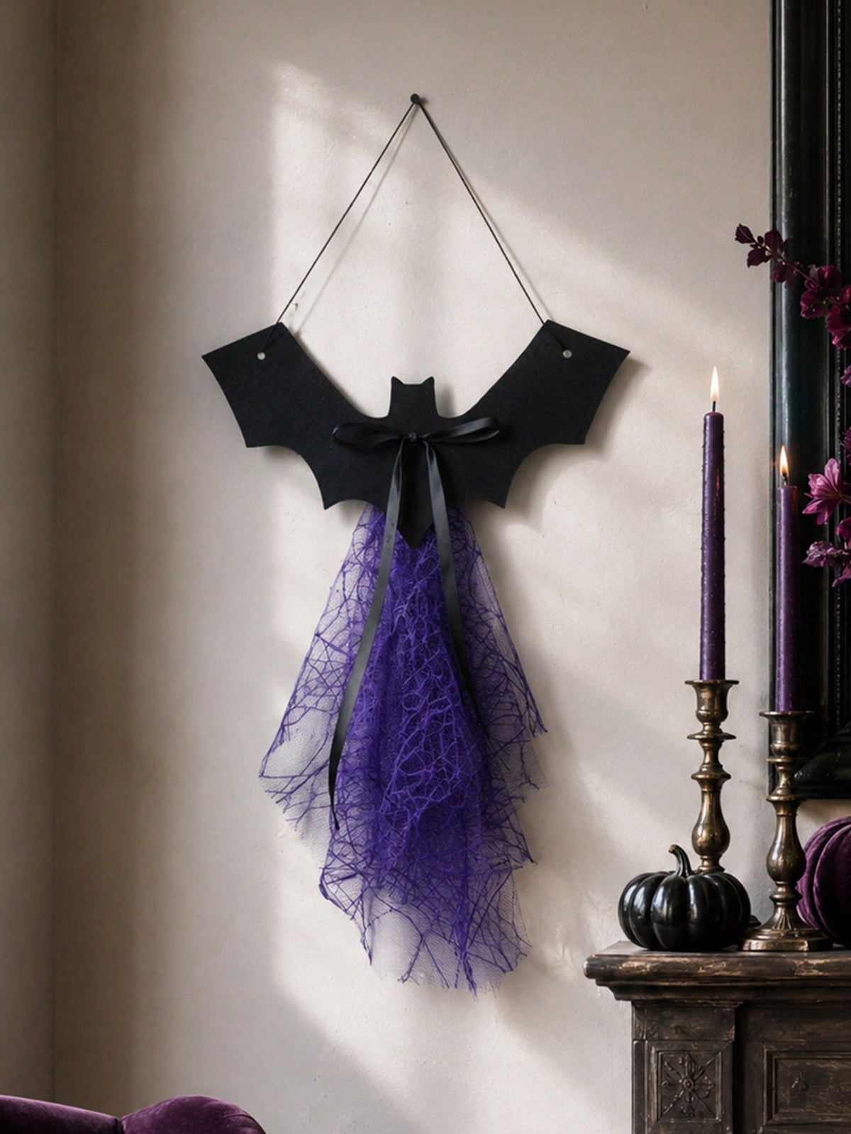 bat door hanger purple tulle - photo 8