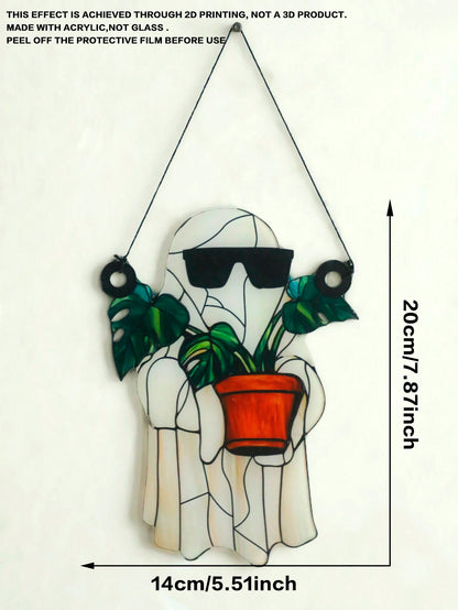 ghost monstera suncatcher - photo 9