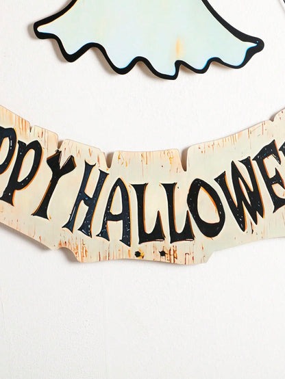ghost Happy Halloween door sign - photo 7
