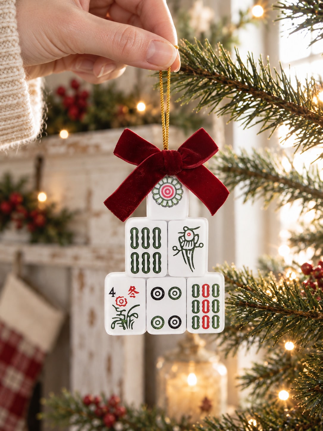 mahjong Christmas ornament - photo 8