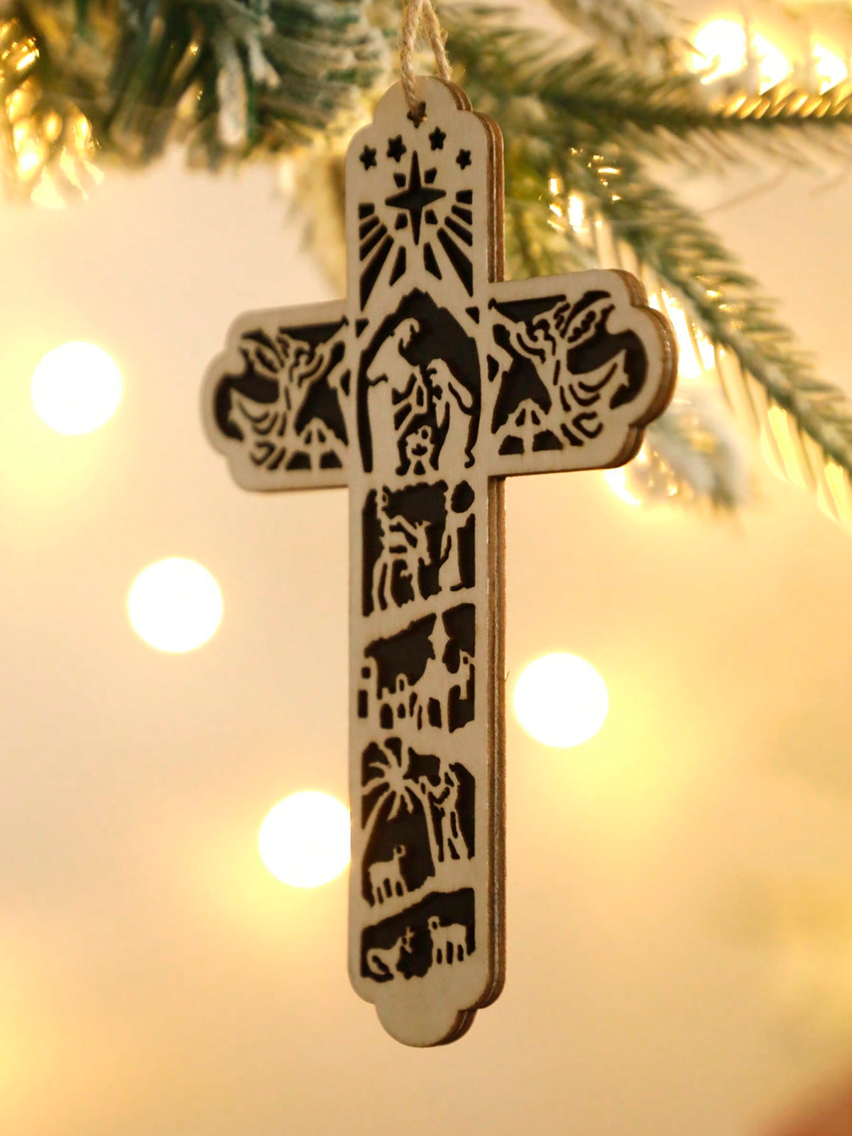 nativity cross Christmas ornament - photo 8