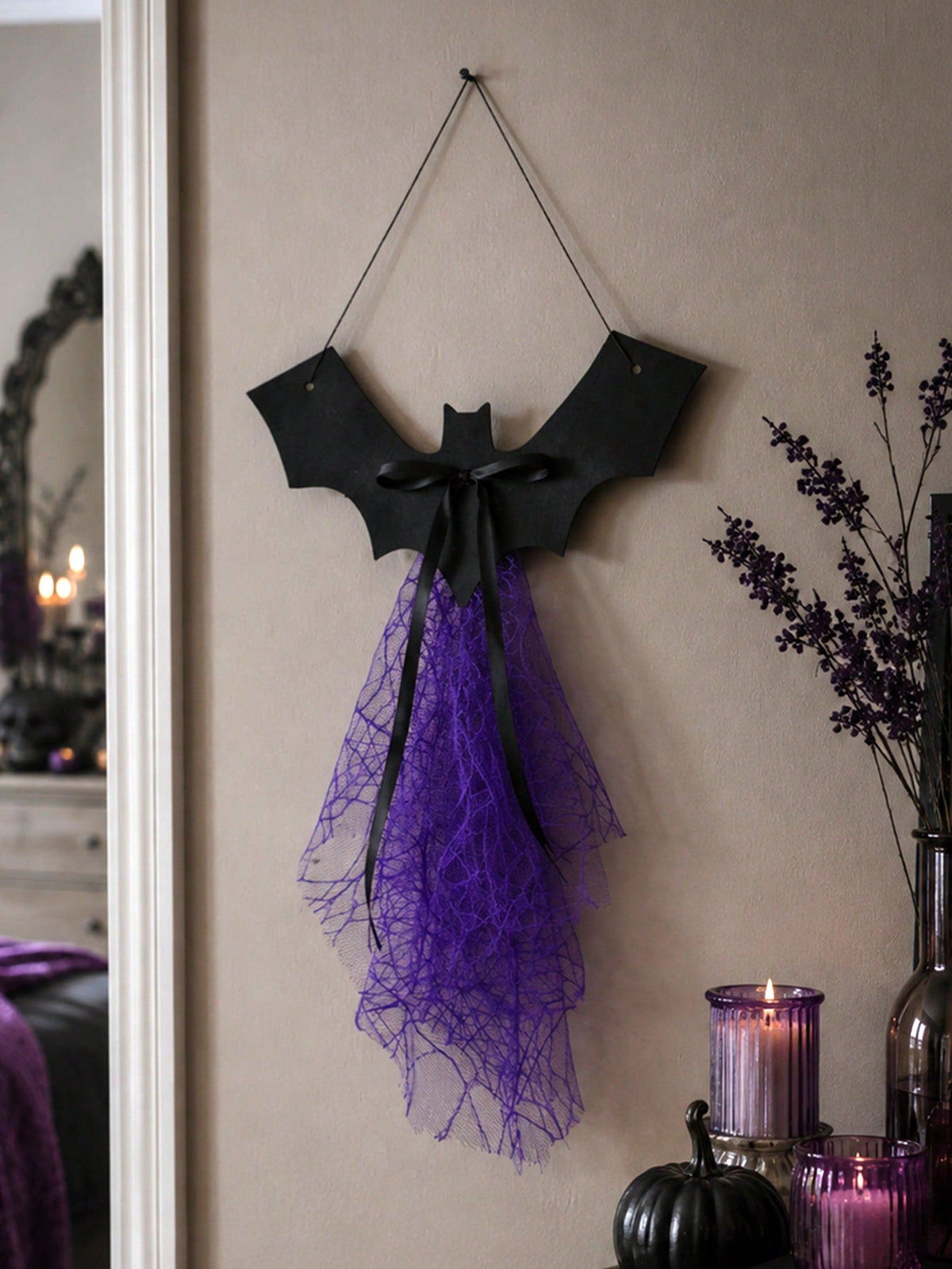 bat door hanger purple tulle - photo 9