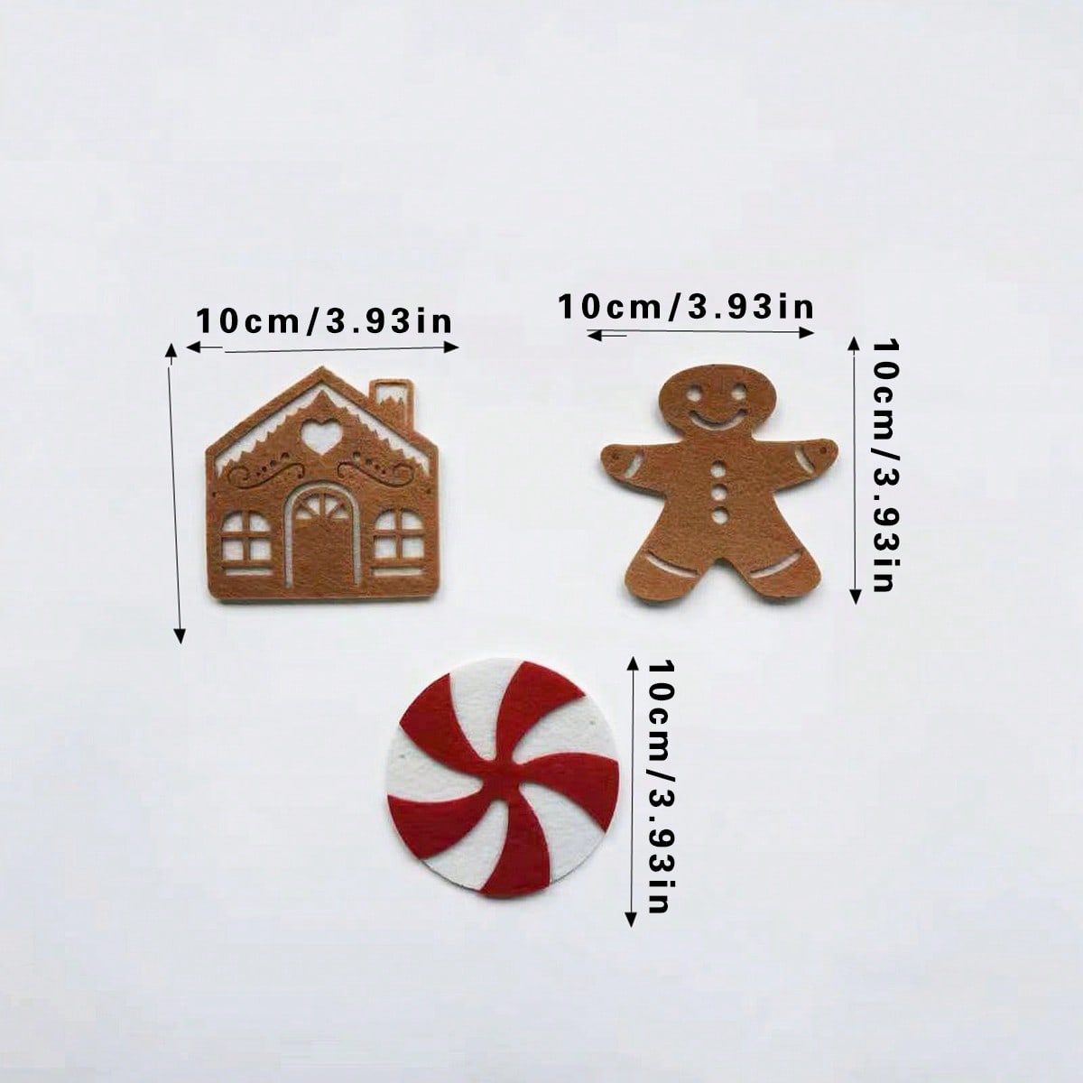 gingerbread peppermint felt garland - Red photo 7